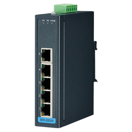 B+B SMARTWORX 5-Port 10/100Mbps Unmanaged Indust EKI-2525I-BE